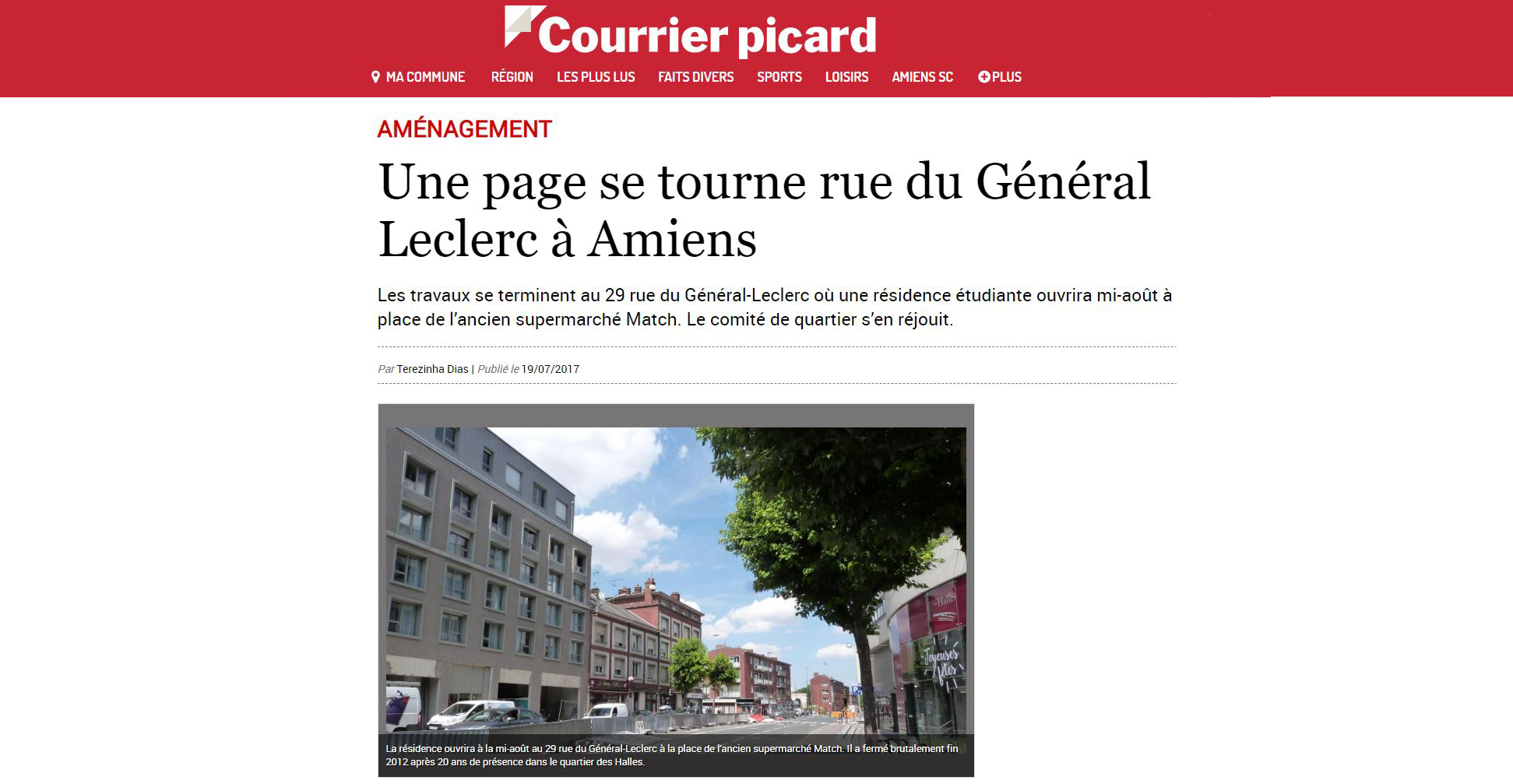 Courrier Picard - article de presse AAG